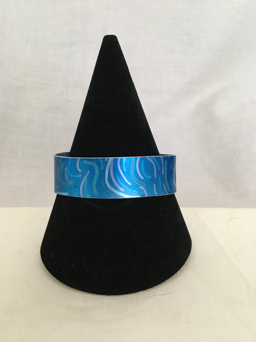 Anodised Aluminium Bangle in Blue