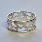 Sterling silver ring size W