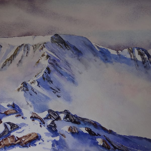 Striding Edge Original Watercolour painting by Jane Ward