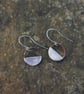 Silver and Copper Half Moon Dangle  Earrings - Image 7