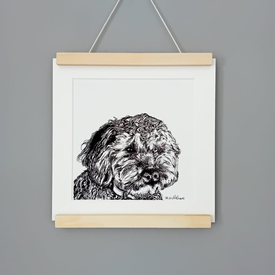 Cockapoo Dog Print - cockapoo gift, dog dad, dog mum, cockerpoo,