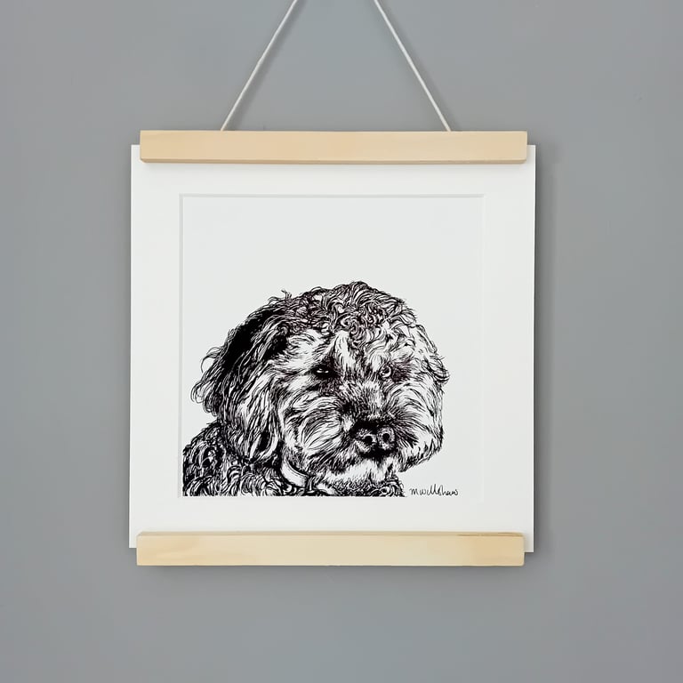 Cockapoo Dog Print - cockapoo gift, dog dad, dog mum, cockerpoo,