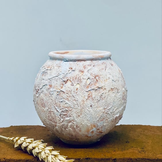Small textured moon jar