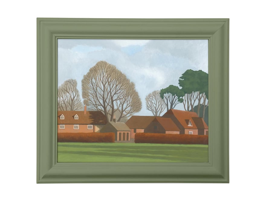 View from Moot Park (Original Painting, Landscape, 10x12" canvas board)