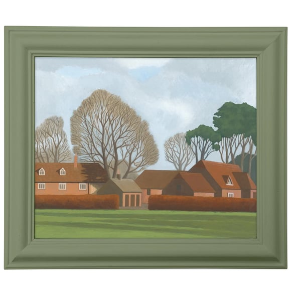 View from Moot Park (Original Painting, Landscape, 10x12" canvas board)
