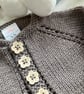 Hand knitted ‘Eva’ Baby Girl’s Cardigan (3-6 months) - Image 3
