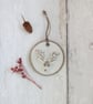 WALL DECORATION hand-built stoneware stag's head ornament in white - Image 5