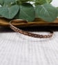 Copper Cuff - Embossed Floral Pattern with Antiqued Finish. Size Medium - Image 3