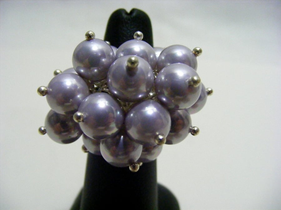 Lavender Shell Pearl Ring