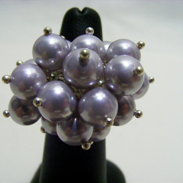 Lavender Shell Pearl Ring