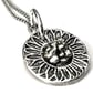 Sunflowers and Sunshine  Solstice -  Pendant necklace - PMC - recycled silver  - Image 1