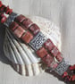 SALE - Picasso & Red Jasper Gemstone Bracelet "Red Venetian" - SALE PRICE - Image 5
