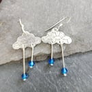 Cloud and raindrop earrings