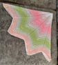 Grey, Green and Pink Baby Blanket, New Baby Gift, Crocheted Baby Blanket - Image 4