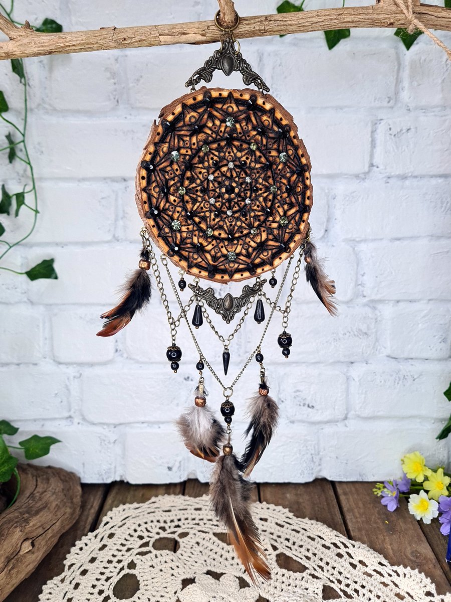 Pyrography dream catcher-Phantasm