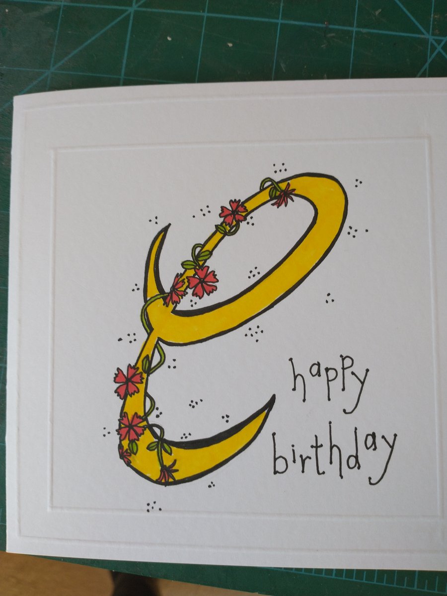 Initial C birthday card