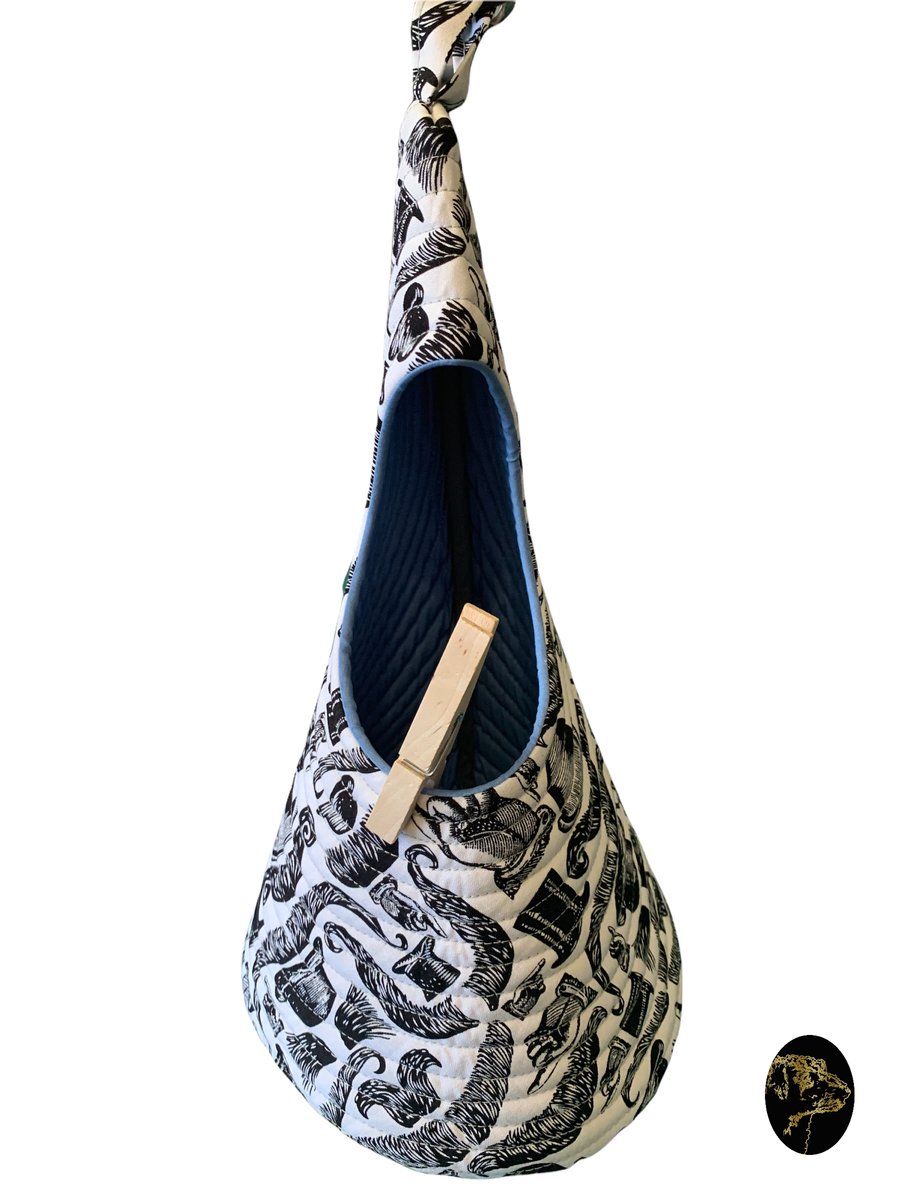 Peg Bag - Steampunk Moustache 