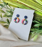 Rich Autumn Polymer Clay Hoop Earrings - Image 3
