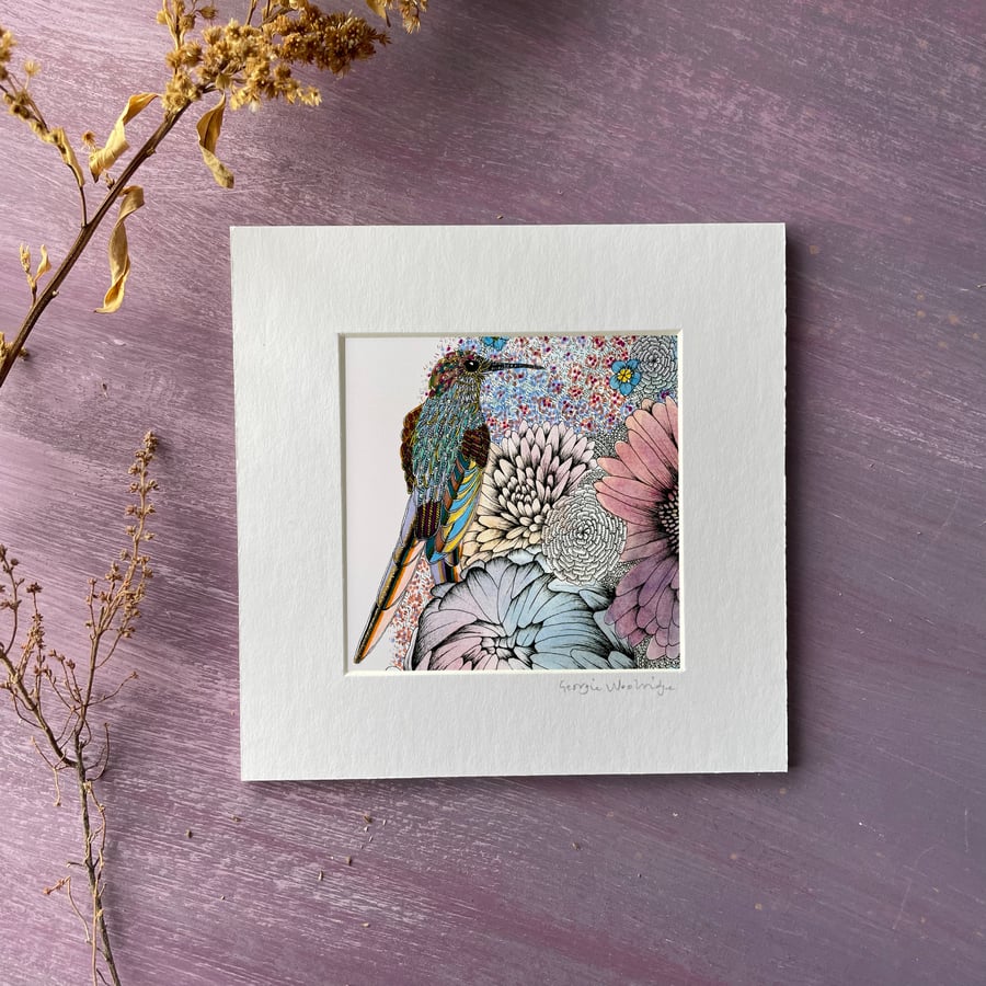 'Secret Garden' 5" x 5" Mounted Print