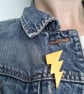 Colourful Wooden Lightning Bolt Brooch - Image 7