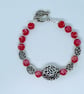 Red glass filigree bracelet  - Image 2
