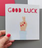 Good Luck card with crossed fingers - Image 1