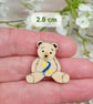 Down Syndrome Awareness Bear Badge, Handmade Support Ribbon Teddy Brooch - Image 4