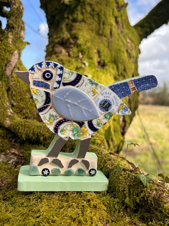 Bone china Mosaic Bird ornament