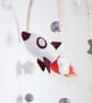 Rocket Mobile - Needle Felt Felted Handmade Nursery Decor Decoration Boys New Ba