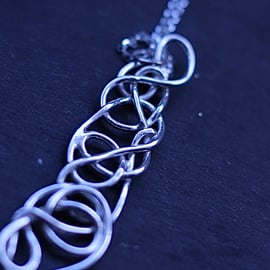 Sterling Silver Doodle pendant