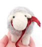 Winter Woolly Sheep - Handmade Needle Felted Decoration Birthday Christmas Gift - Image 2