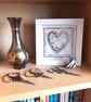 A Single Copper Wire Love Heart on Silver Handmade Artwork. How Lovely!!! XXX - Image 10