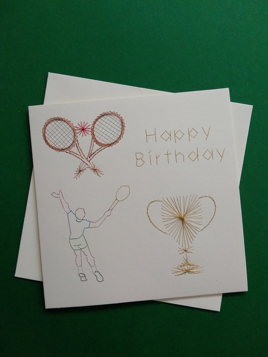 Birthday Card For The Tennis Player or Enthusiast.