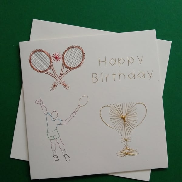 Birthday Card For The Tennis Player or Enthusiast.