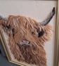Needle felted  Highland Cow picture  Portrait - Image 3