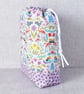 Project bag, drawstring bag, gnomes, mushrooms, bunnies  - Image 5