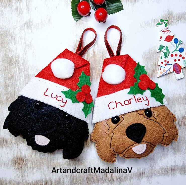 Cockapoo, Cockapoo Personalised Christmas decor... - Folksy