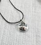 Silver Nugget Necklace or Wrap Bracelet on Waxed Cord with Copper Accents - Image 3