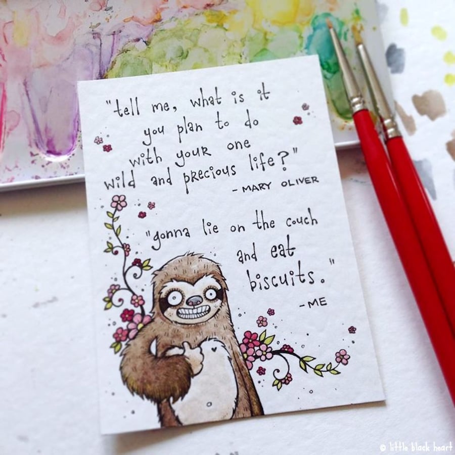 wild and precious - original aceo