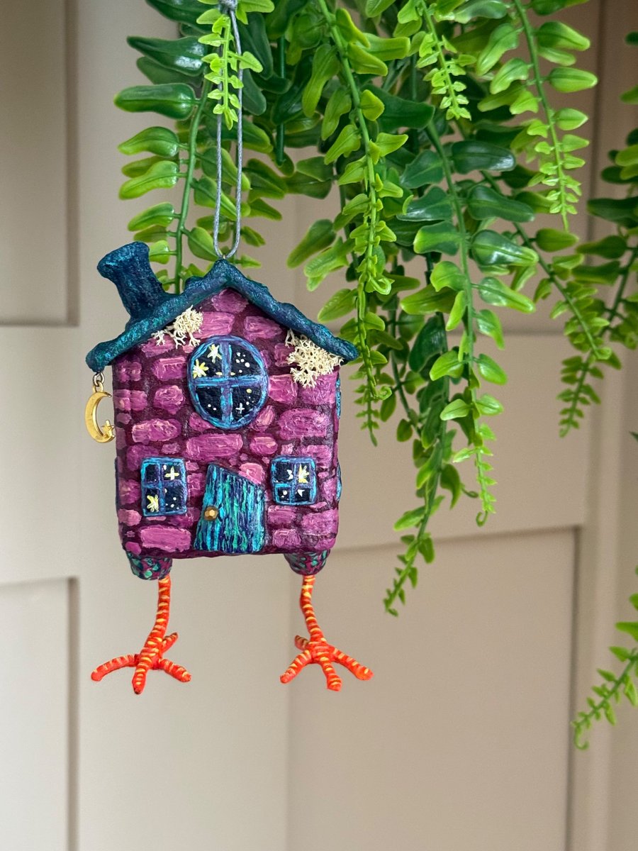 Spun Cotton Baba Yaga Hut Purple