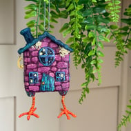 Spun Cotton Baba Yaga Hut Purple