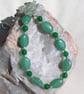 Green Aventurine, Green Jade & Prehnite Gemstone Statement Necklace "Gisselle" - Image 2