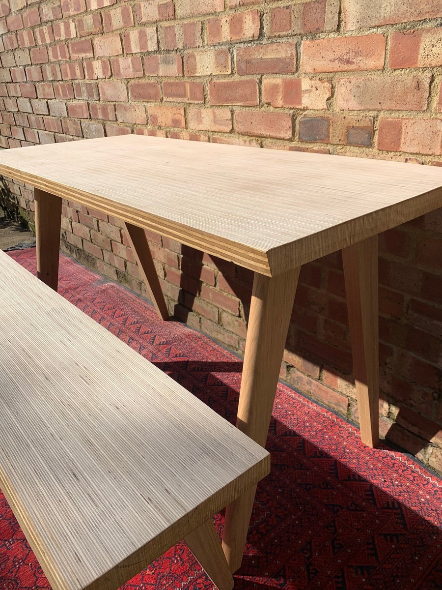 Birchwood Ply Laminated Table - ideal for dining rooms,  console tables, offices