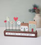 Little Wooden Houses with Festive Garden 'All is Calm All is Bright'