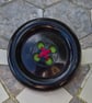 Giant Black Button Brooch, Clown Circus Bigtop