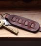 Plain brown leather key fob - Image 3