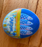 Hand-Painted Sardine Pebble – Cute Seaside Stone Art