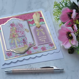 On Your Special Day Birthday Card Gifts Perfume Flowers 3D Luxury Handmade Card