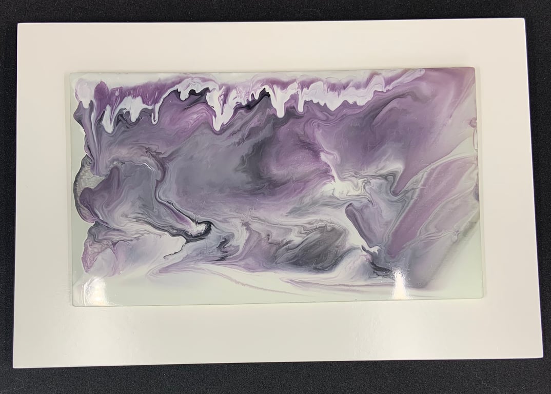 “Stalagmite” Beautiful Glass hand enamel painted panel.