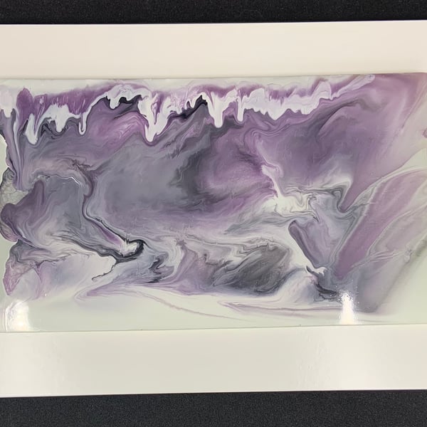 “Stalagmite” Beautiful Glass hand enamel painted panel.